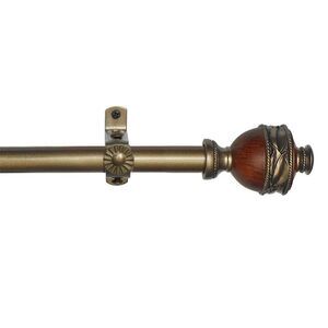 Camino Window Curtain Rods by Achim | Ava Bronze Ultra Durable Polyresin Finial